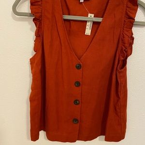 Madewell Burnt orange top